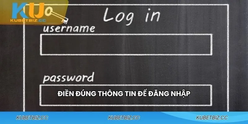Sử dụng thông tin đăng nhập chính xác